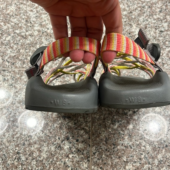 Chaco ZX3 Women's Pink Lemonade Triple Straps Sandals Size 8 - Picture 6 of 7